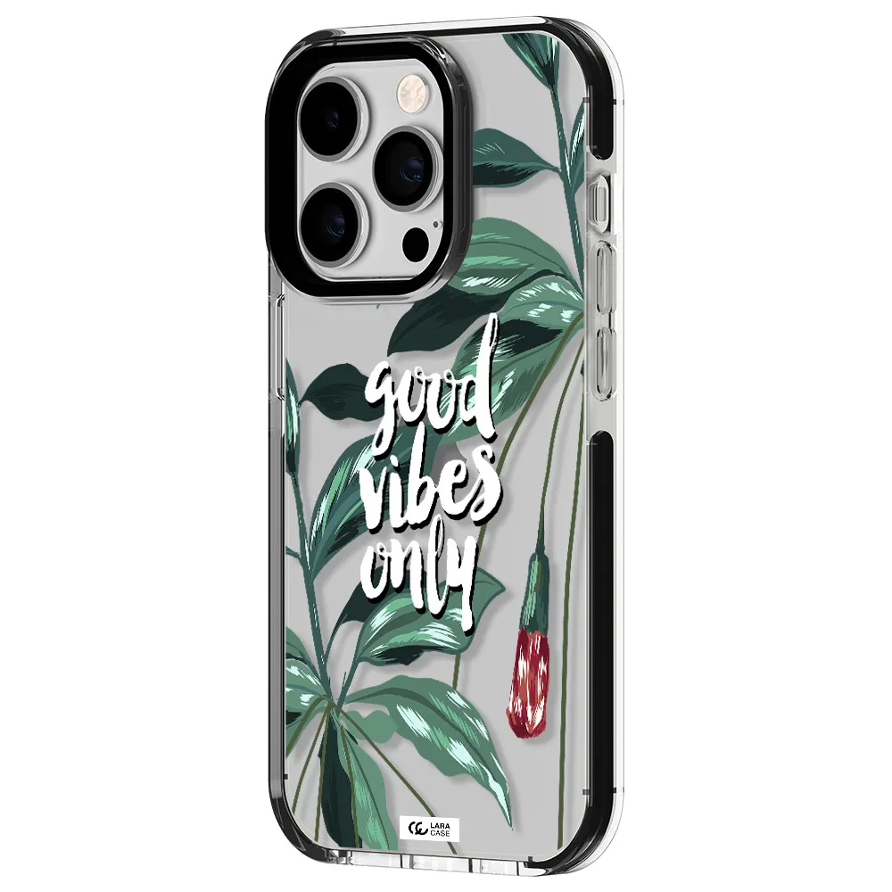Tropical Vibes Green Apple iPhone 14 pro impact black border Case