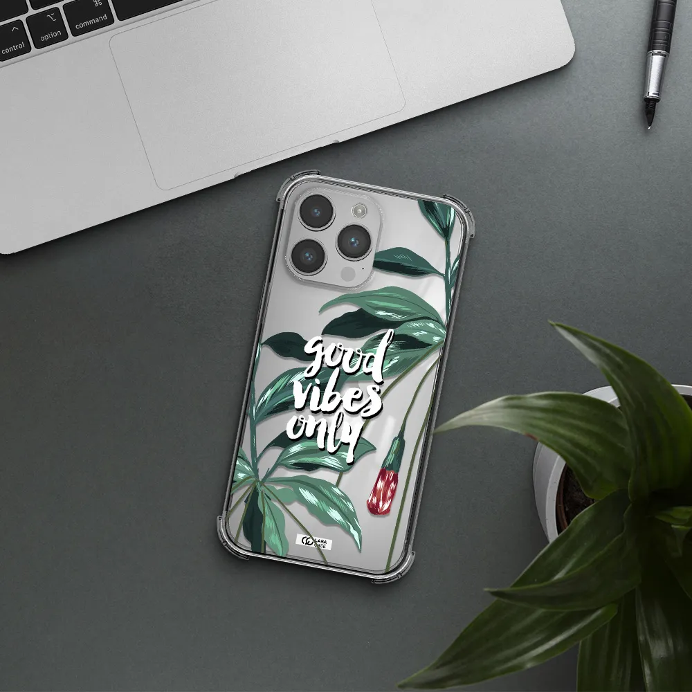 Tropical Vibes Green Apple iPhone 14 pro max Clear PC Case