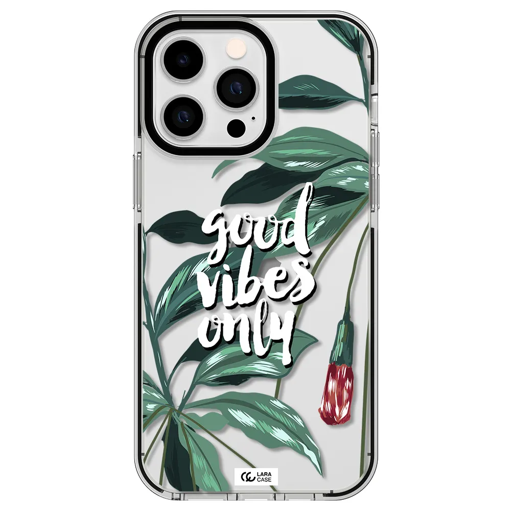Tropical Vibes Green Apple iPhone 14 pro max impact black border Case