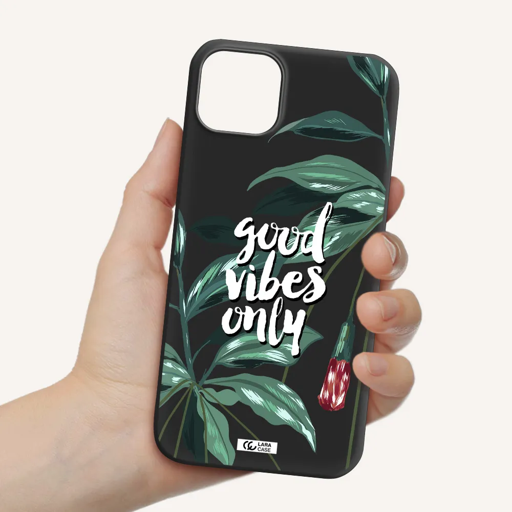 Tropical Vibes Green Apple iPhone 14 Silicone black Case