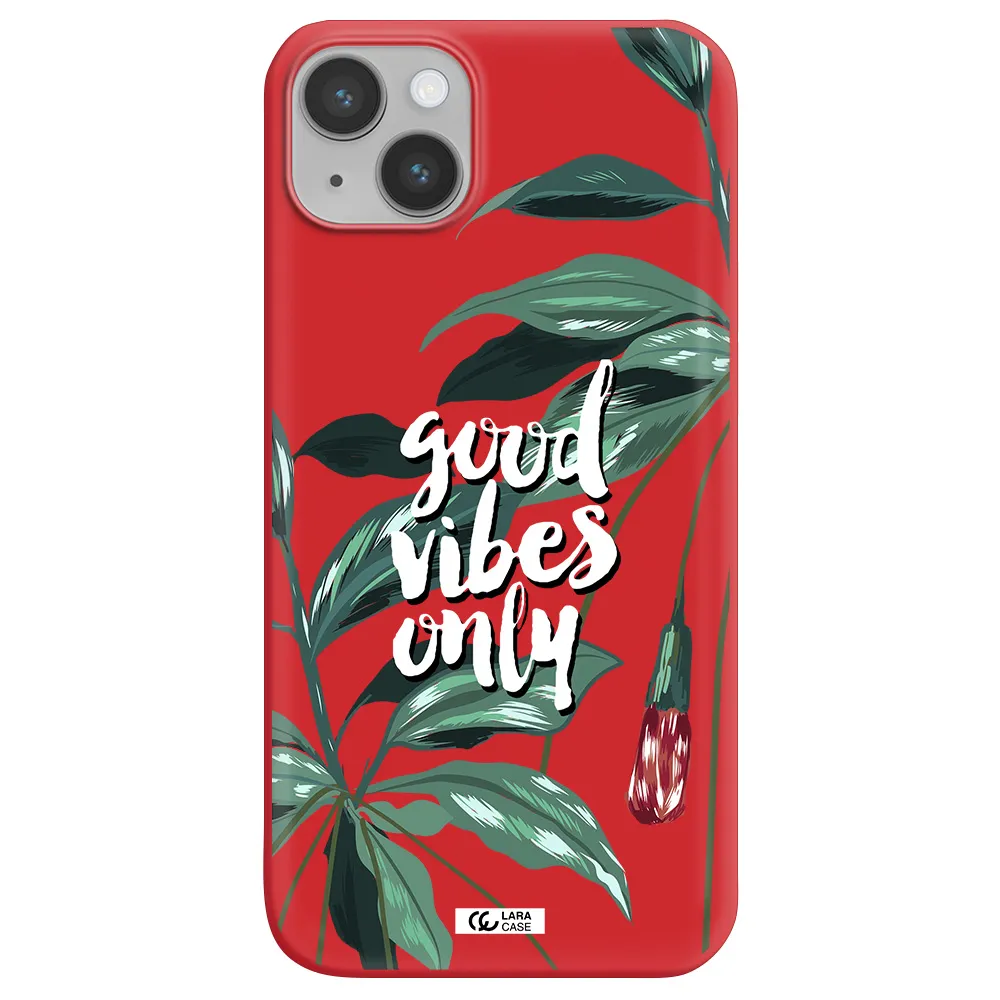 Tropical Vibes Green Apple iPhone 14 Silicone Imperial Red Case
