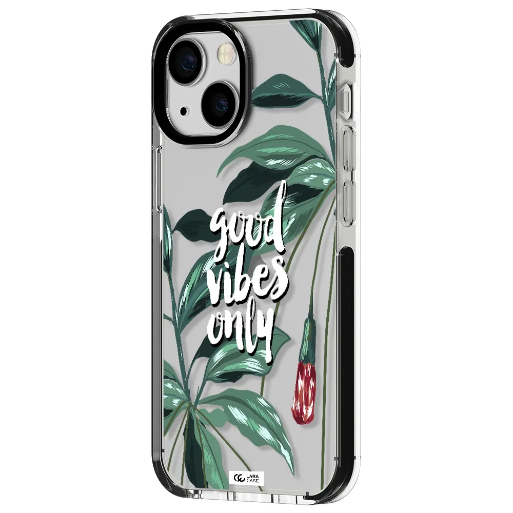 Tropical Vibes Green Apple iPhone 15 impact black border Case