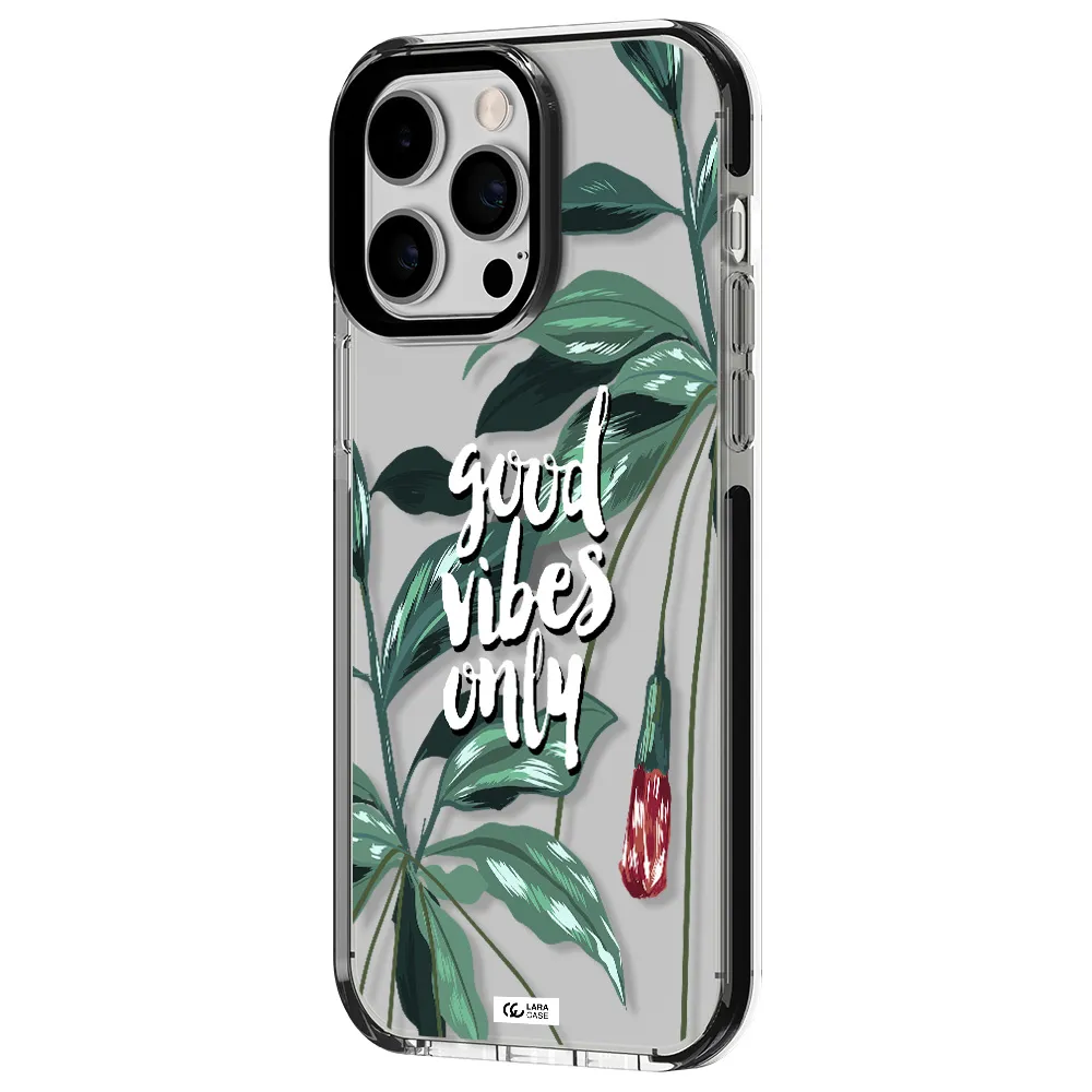 Tropical Vibes Green Apple iPhone 15 Pro impact black border Case
