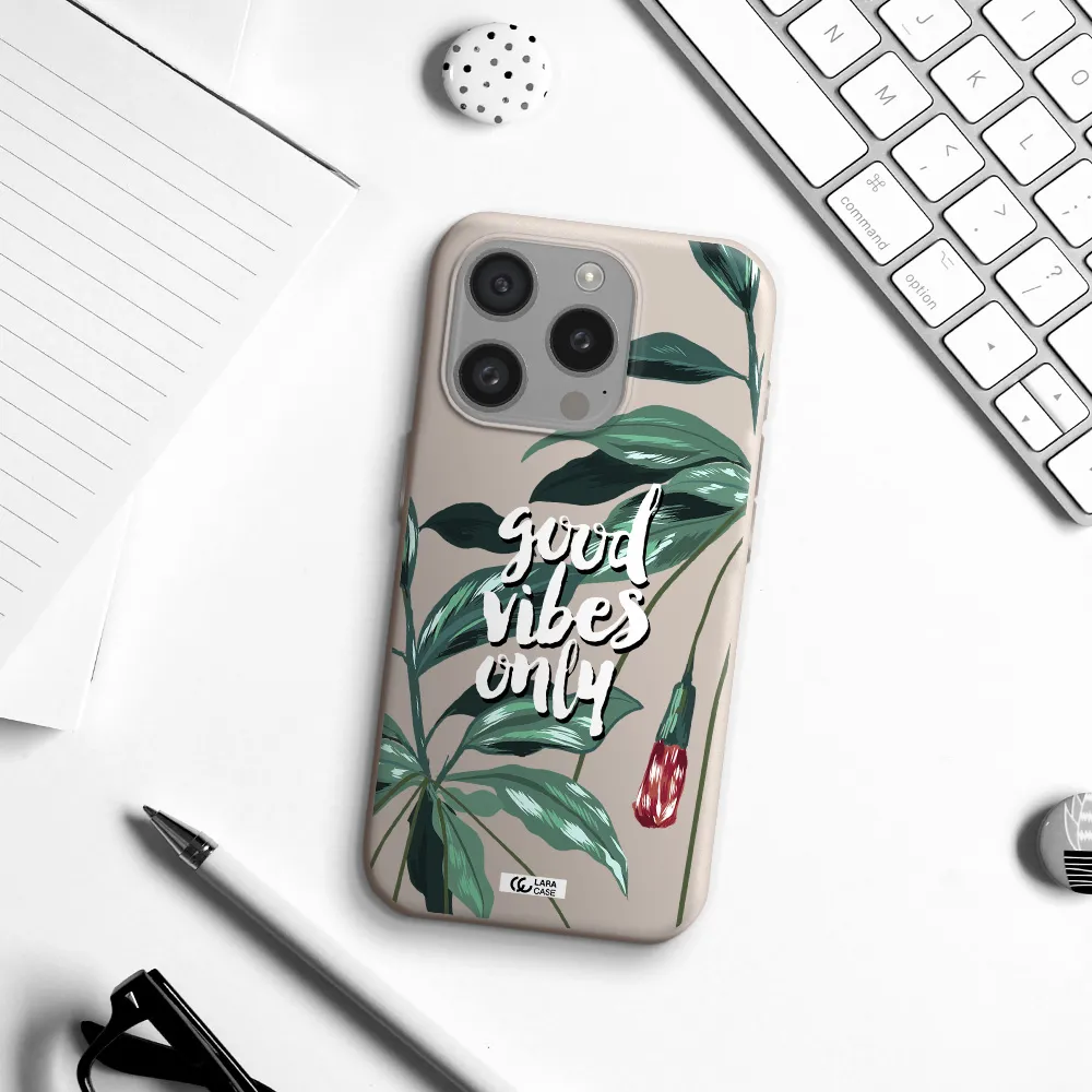 Tropical Vibes Green Apple Iphone 15 Pro Silicone Stone Case