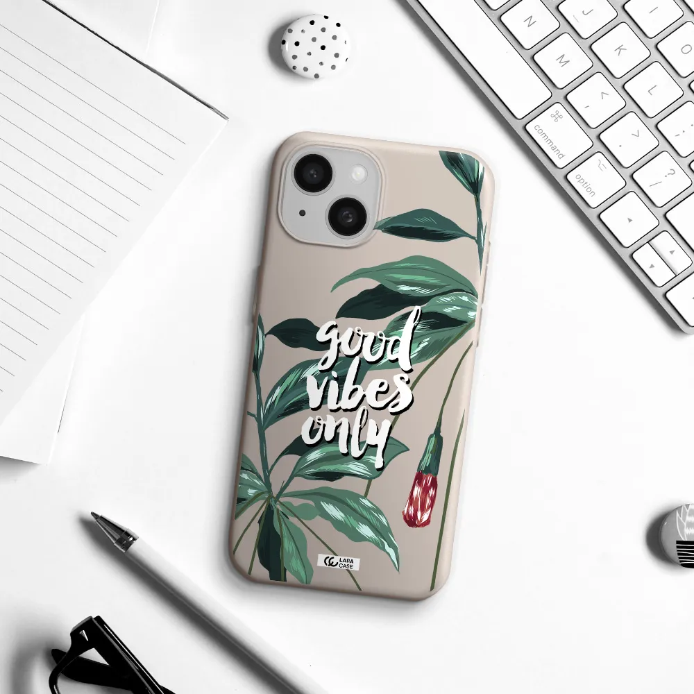 Tropical Vibes Green Apple iPhone 15 Silicone Stone Case