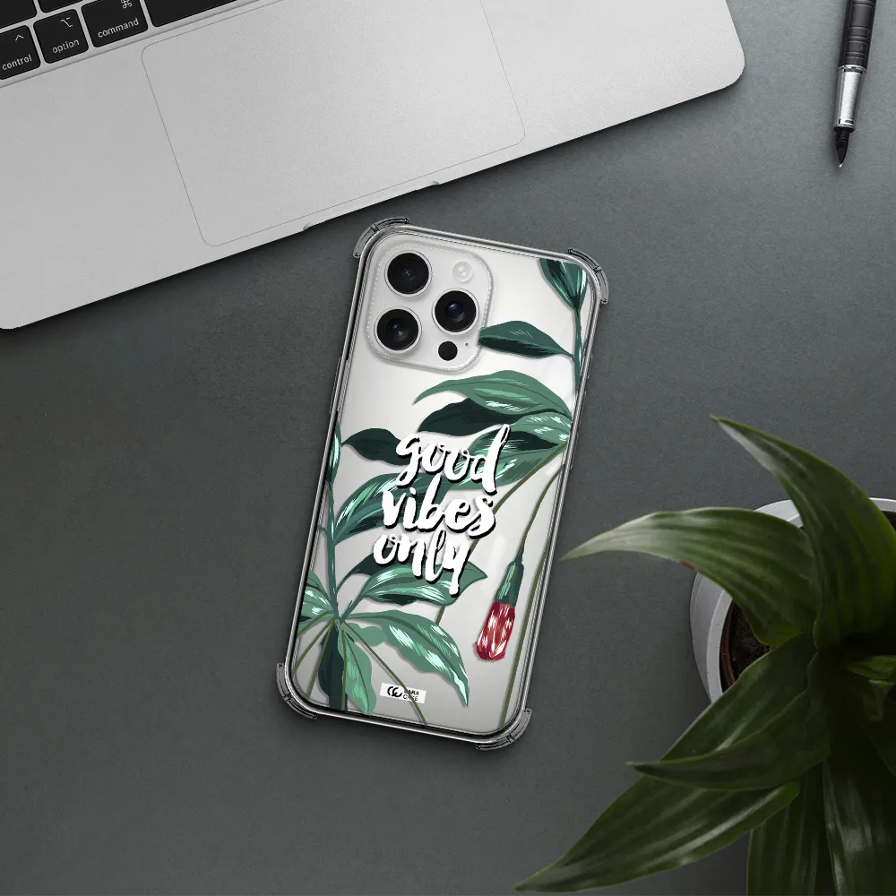 Tropical Vibes Green Apple Iphone 16 Pro Max Clear Pc Case