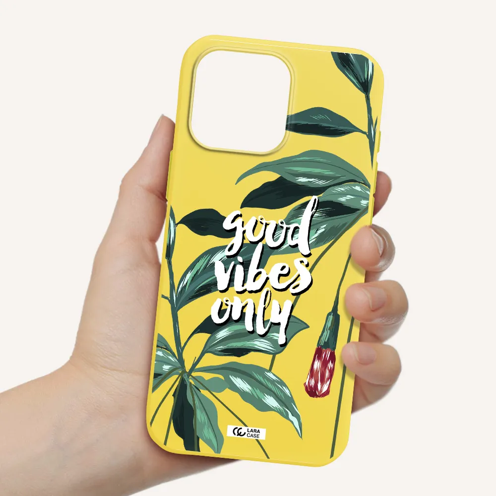 Tropical Vibes Green Apple Iphone 16 Pro Max Silicone Canary Yellow Case