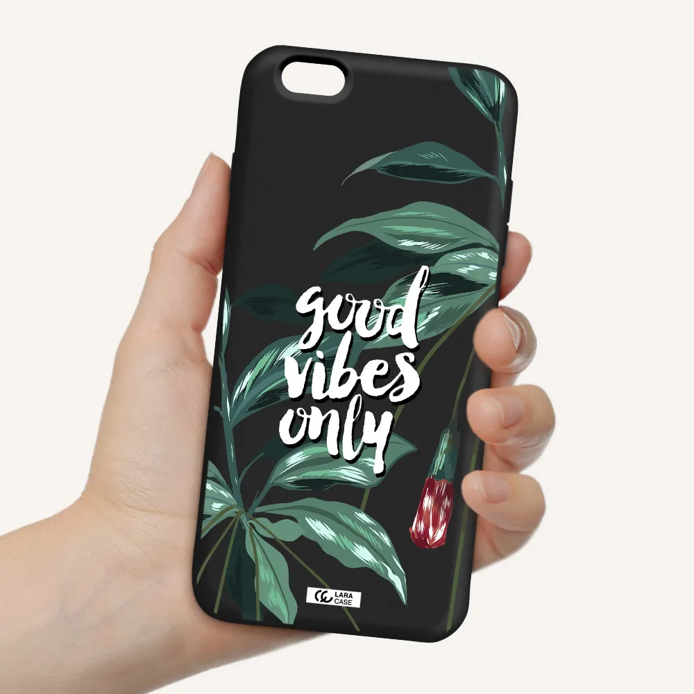 Tropical Vibes Green Apple iPhone 6 plus Silicone black Case