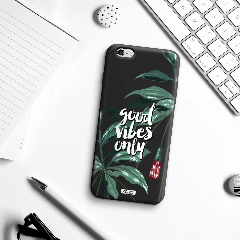 Tropical Vibes Green Apple iPhone 6 plus Silicone black Case