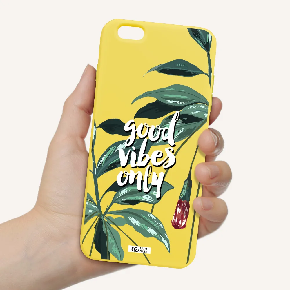 Tropical Vibes Green Apple iPhone 6 plus Silicone canary yellow Case