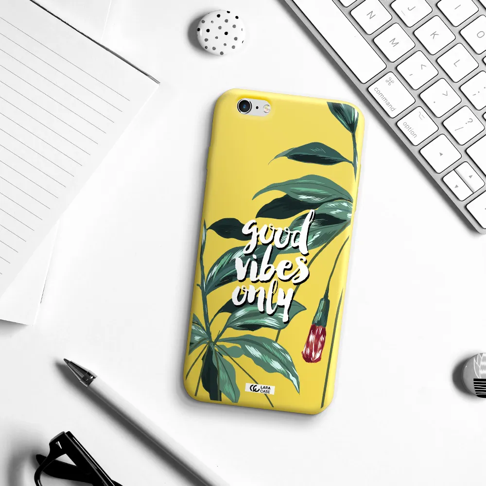 Tropical Vibes Green Apple iPhone 6 plus Silicone canary yellow Case