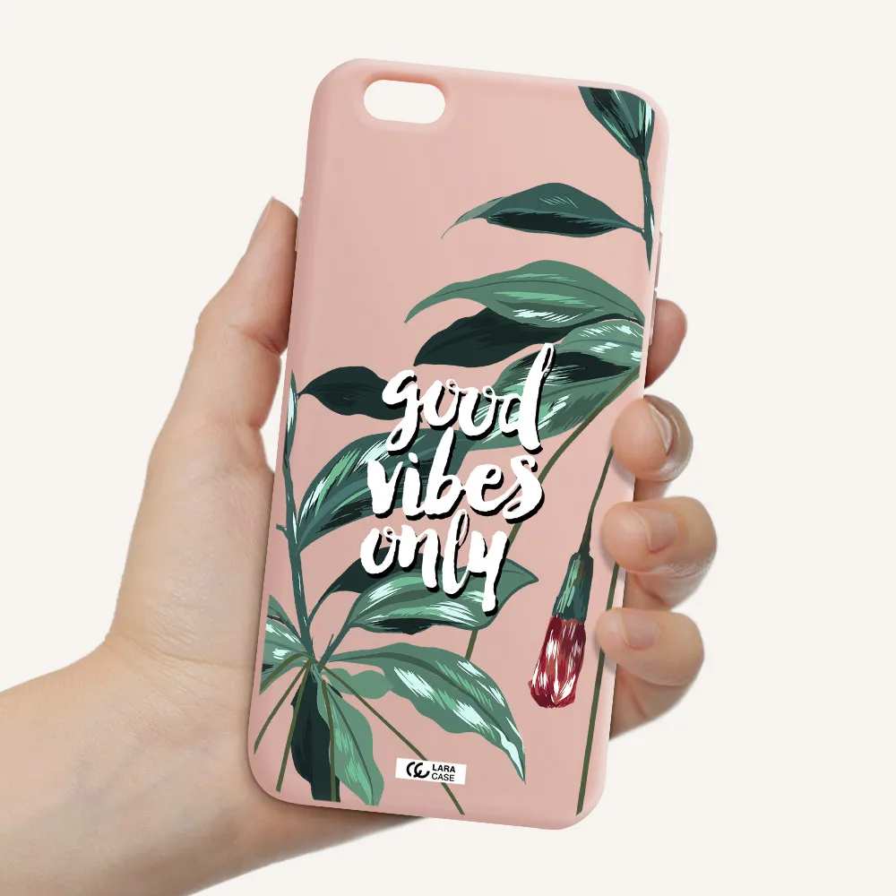 Tropical Vibes Green Apple iPhone 6 plus Silicone pastel pink Case