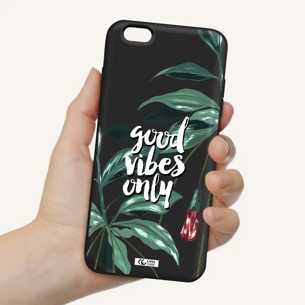 Tropical Vibes Green Apple iPhone 6 s plus Silicone black Case