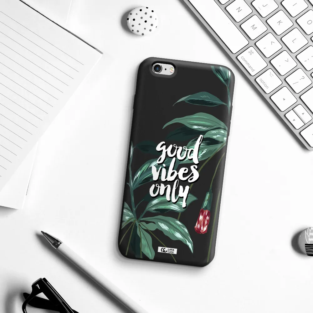 Tropical Vibes Green Apple iPhone 6 s plus Silicone black Case