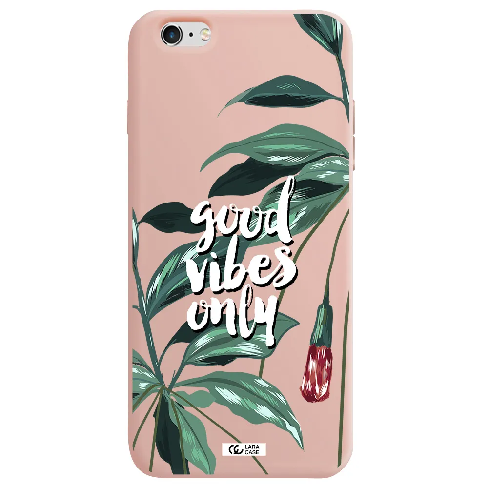 Tropical Vibes Green Apple iPhone 6 s plus Silicone pastel pink Case