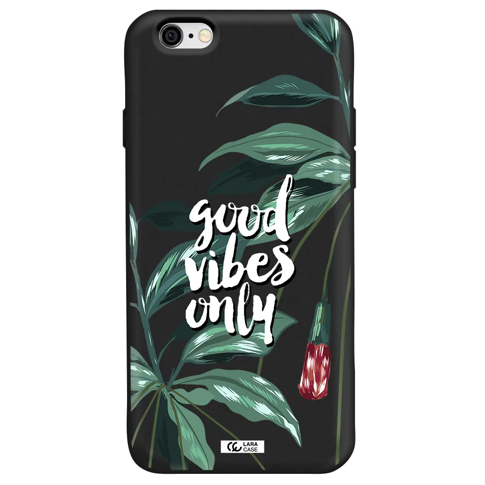 Tropical Vibes Green Apple iPhone 6 Silicone black Case