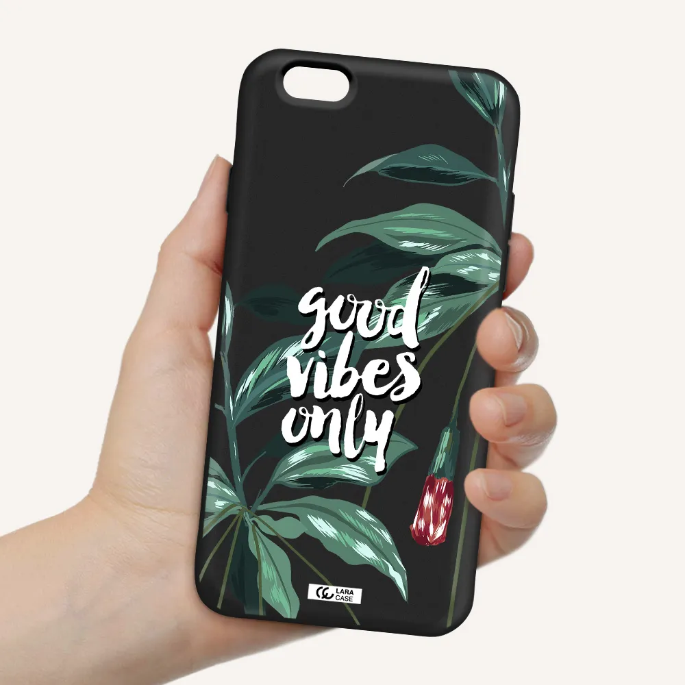 Tropical Vibes Green Apple iPhone 6 Silicone black Case