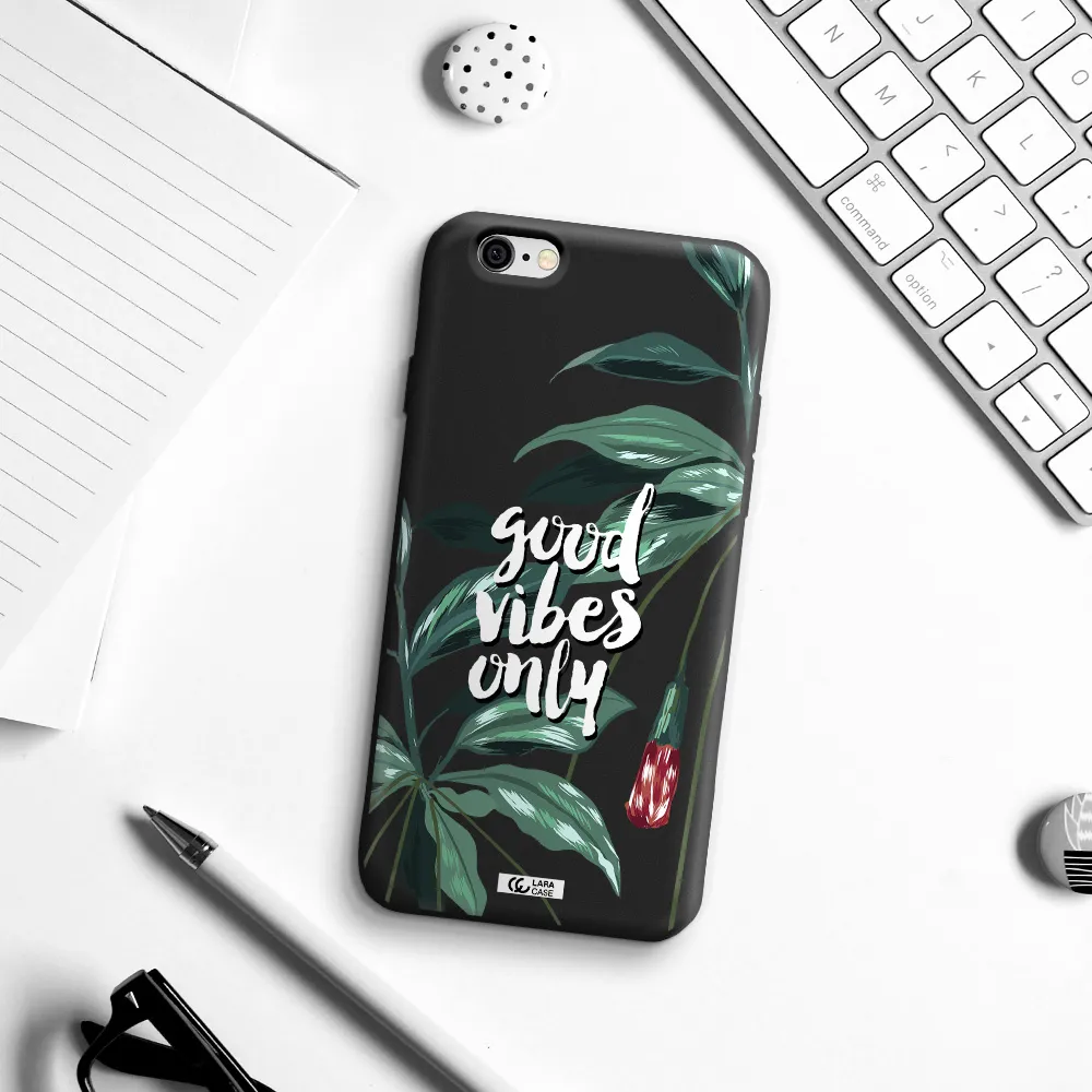 Tropical Vibes Green Apple iPhone 6 Silicone black Case