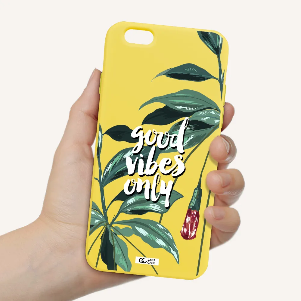 Tropical Vibes Green Apple iPhone 6 Silicone canary yellow Case