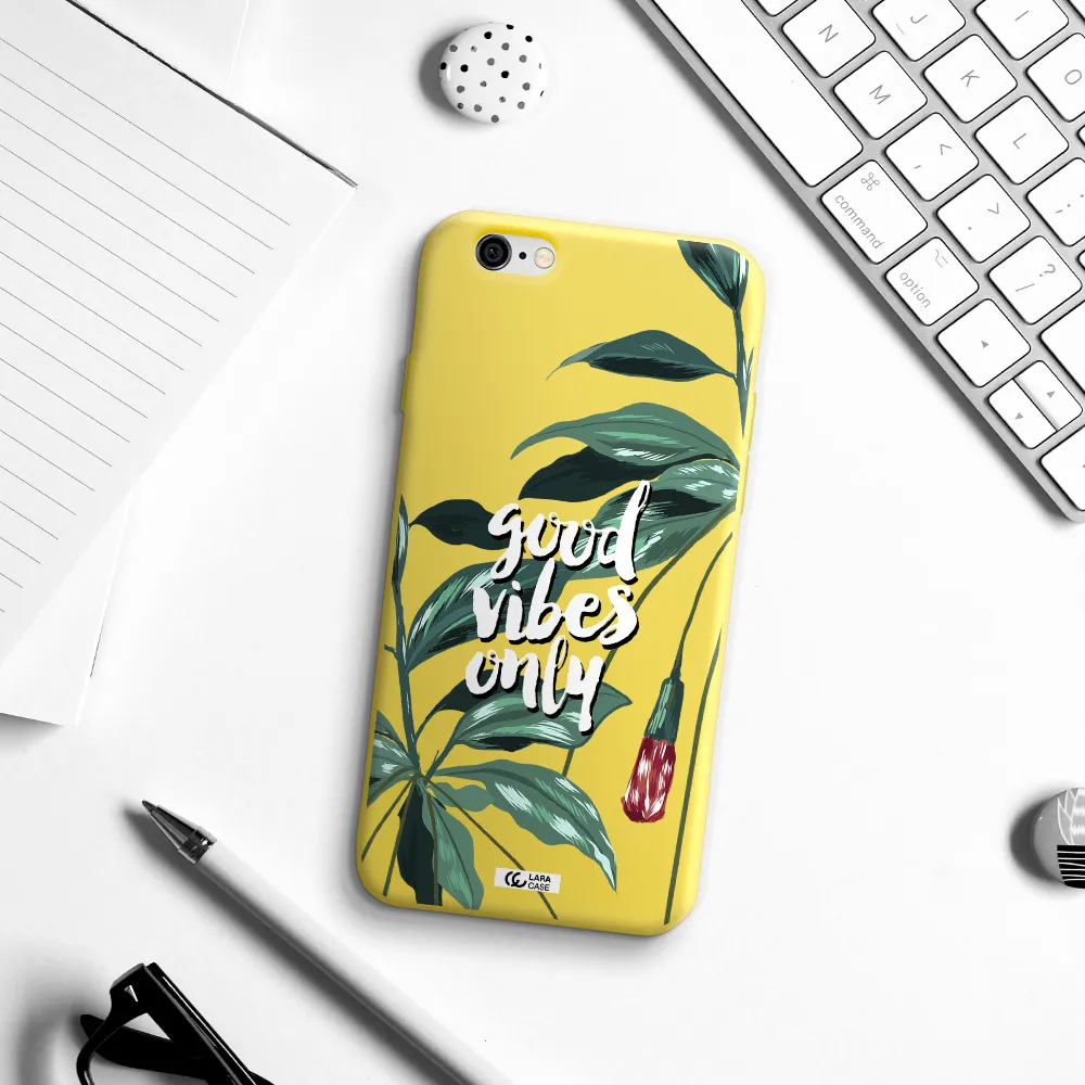 Tropical Vibes Green Apple iPhone 6 Silicone canary yellow Case