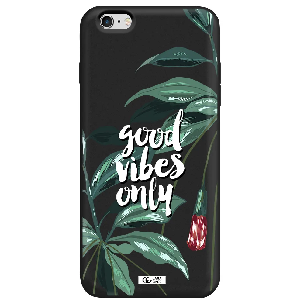 Tropical Vibes Green Apple iPhone 6S Silicone black Case