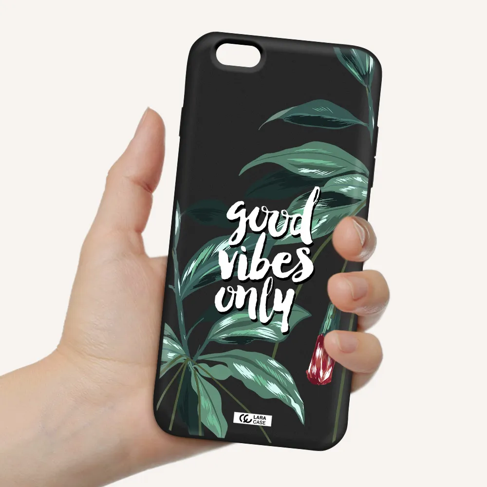 Tropical Vibes Green Apple iPhone 6S Silicone black Case