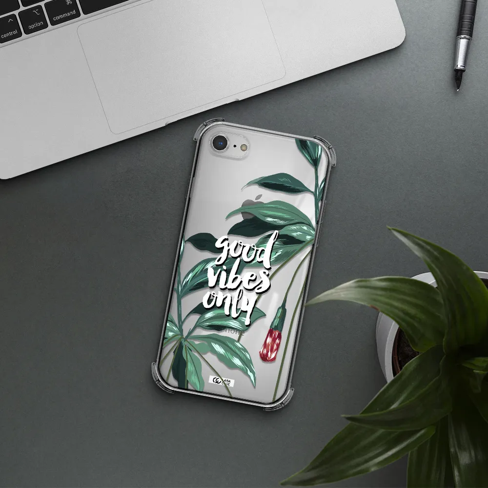 Tropical Vibes Green Apple iPhone 7 Clear PC Case
