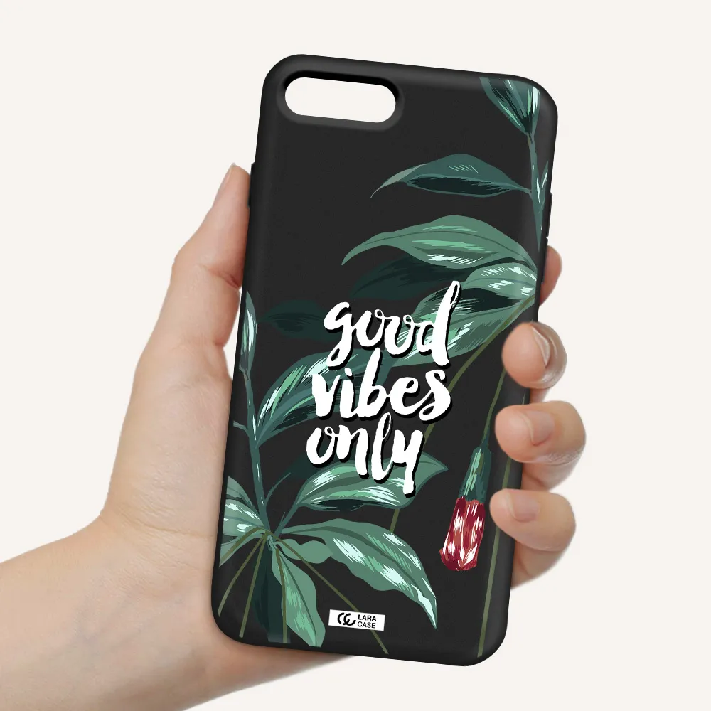 Tropical Vibes Green Apple iPhone 7 plus Silicone black Case