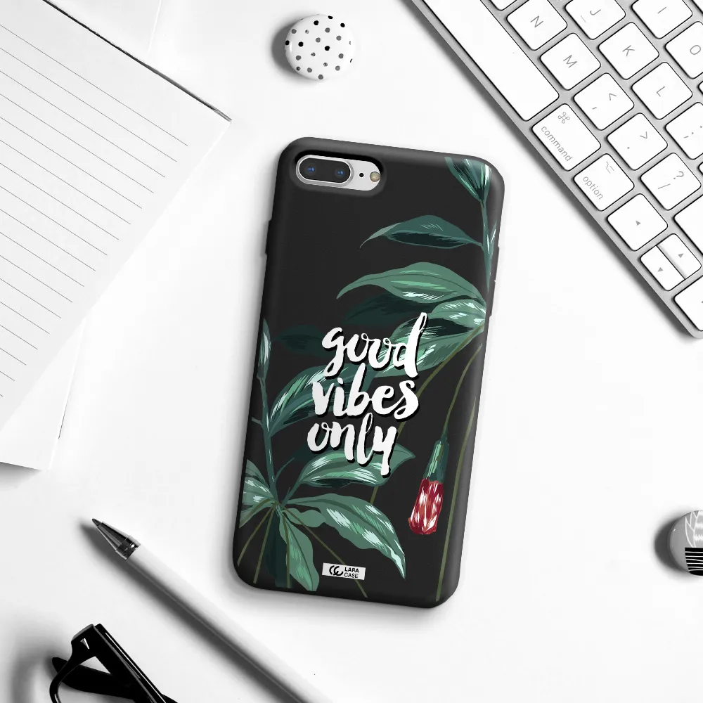 Tropical Vibes Green Apple iPhone 7 plus Silicone black Case