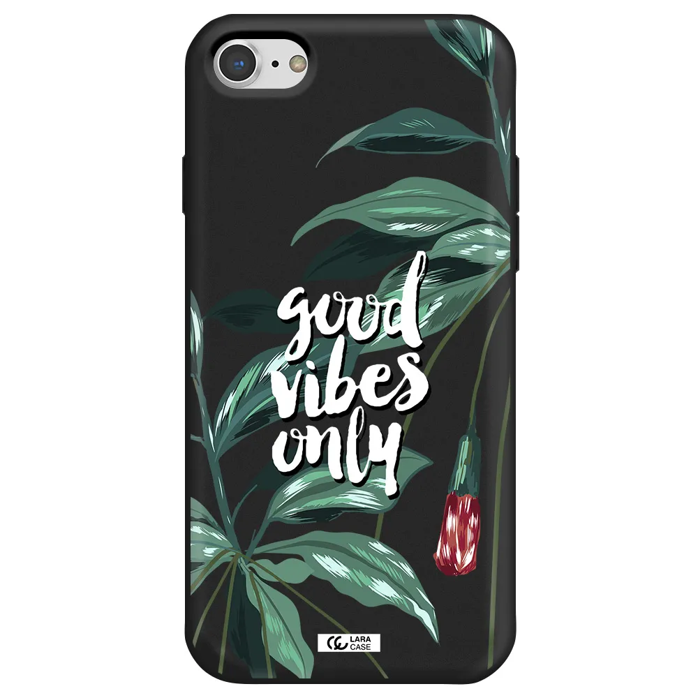Tropical Vibes Green Apple iPhone 7 Silicone black Case