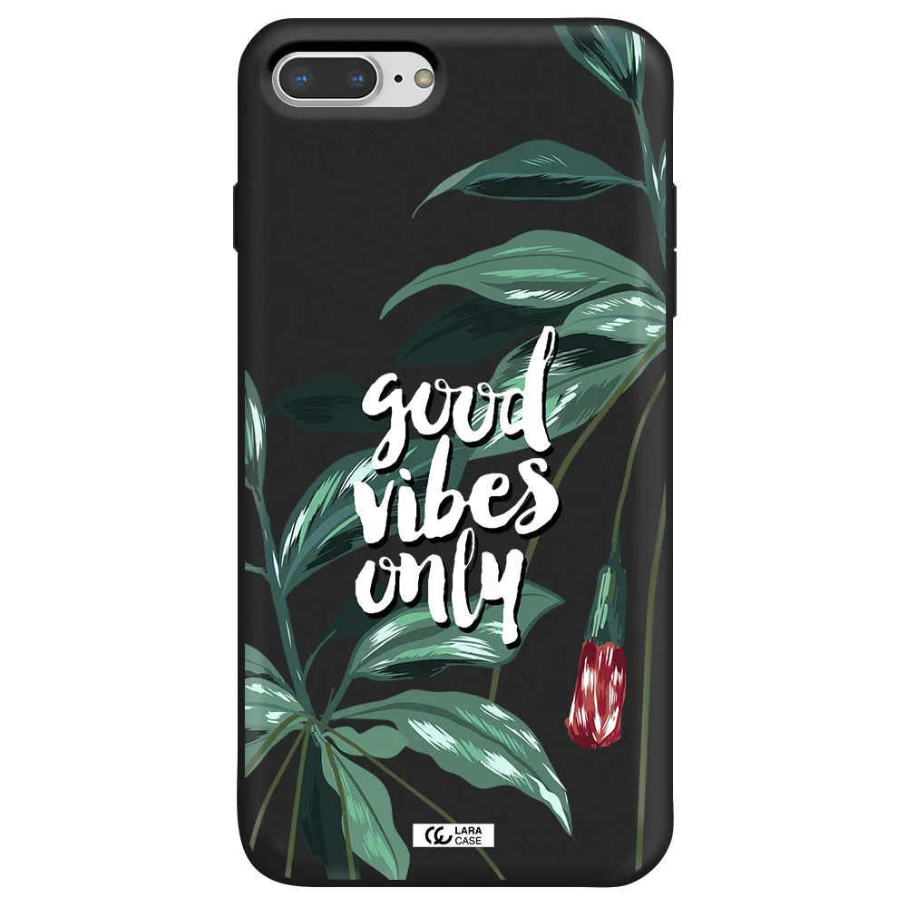 Tropical Vibes Green Apple iPhone 8 plus Silicone black Case