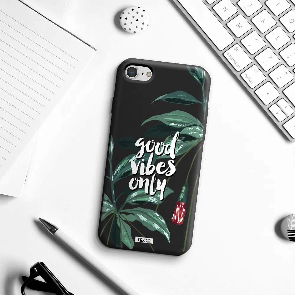 Tropical Vibes Green Apple iPhone 8 Silicone black Case