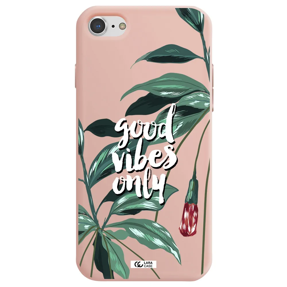 Tropical Vibes Green Apple iPhone 8 Silicone pastel pink Case