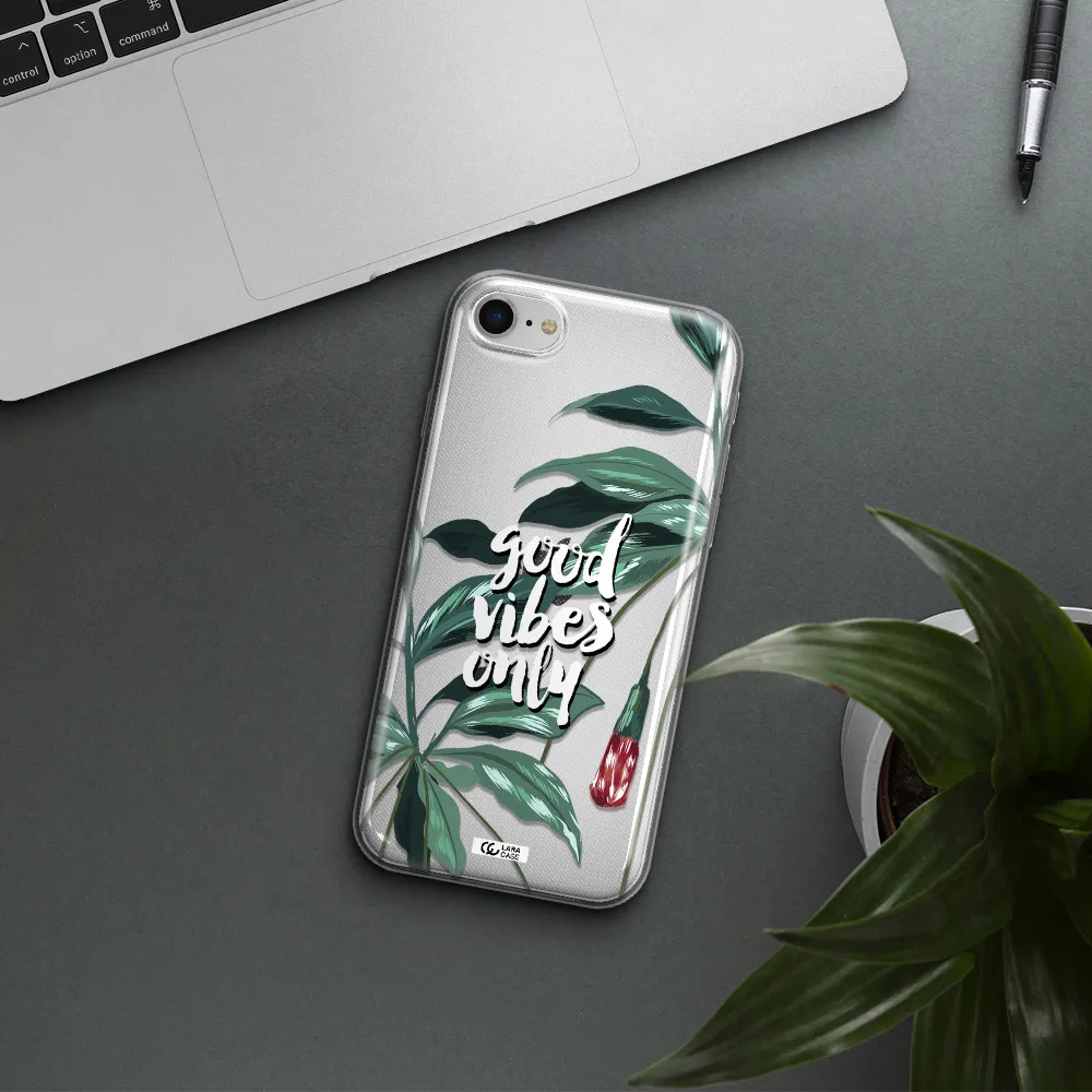 Tropical Vibes Green Apple Iphone Se 2020 Clear Tpu Case