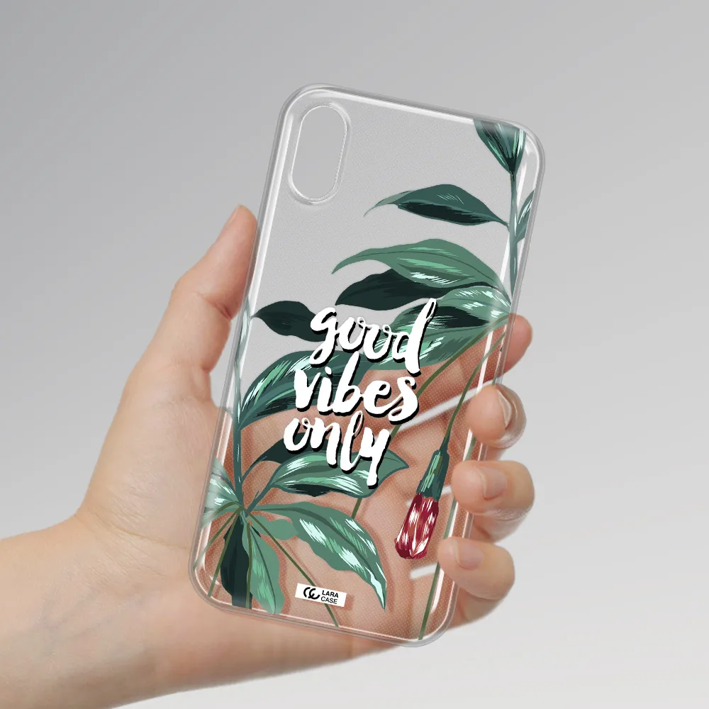 Tropical Vibes Green Apple iPhone X Clear TPU Case