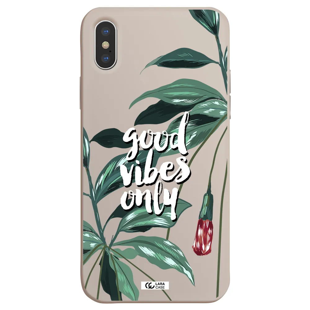 Tropical Vibes Green Apple iPhone XS Silicone Stone Case