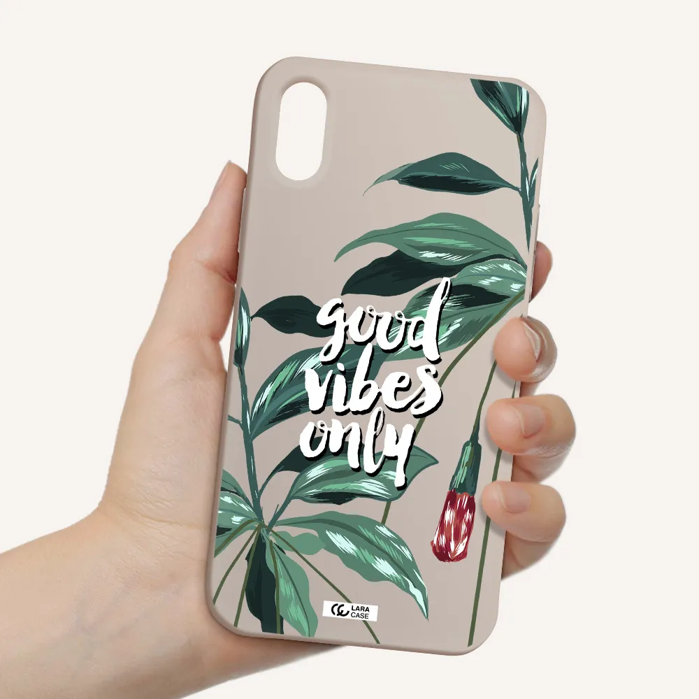 Tropical Vibes Green Apple iPhone XS Silicone Stone Case