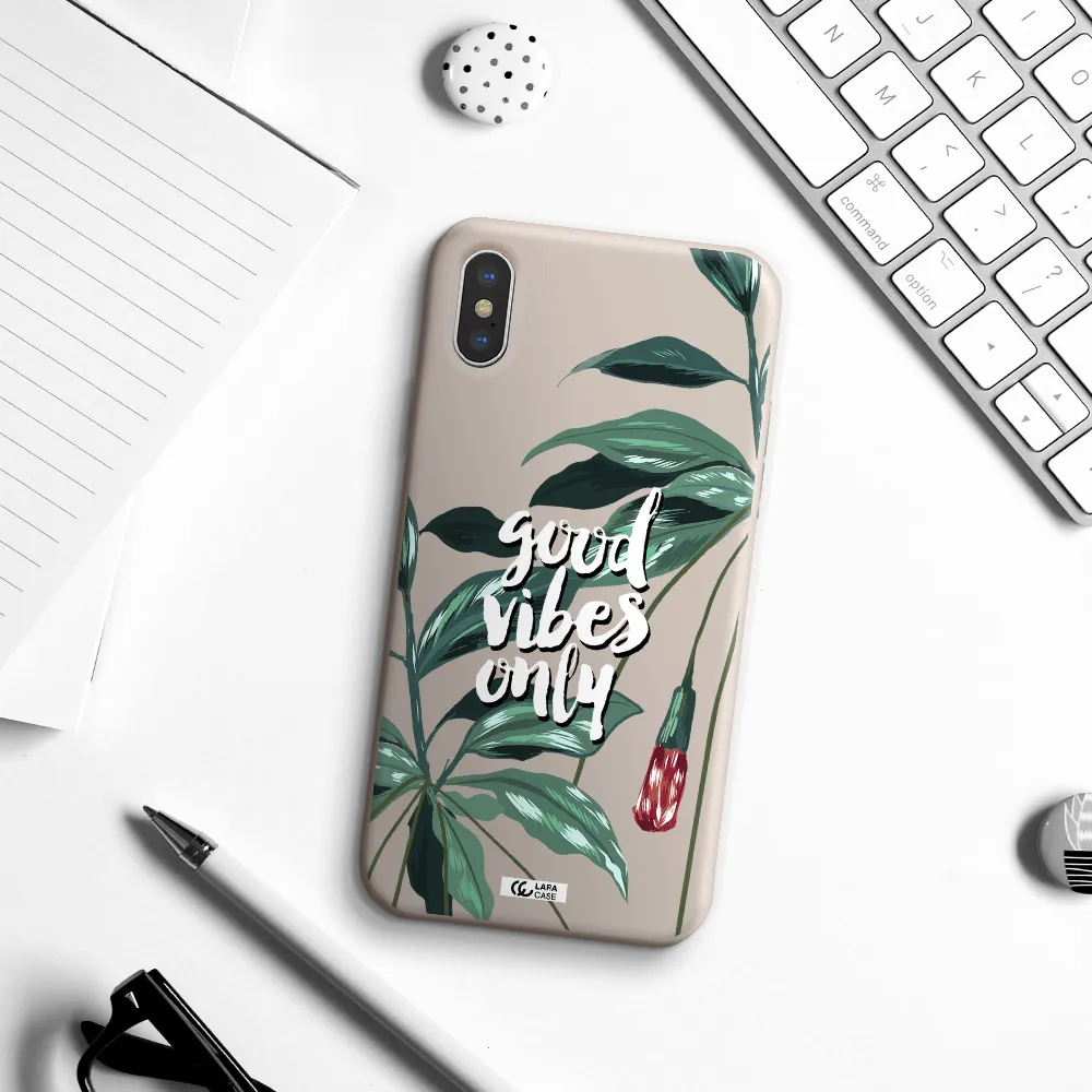 Tropical Vibes Green Apple iPhone XS Silicone Stone Case