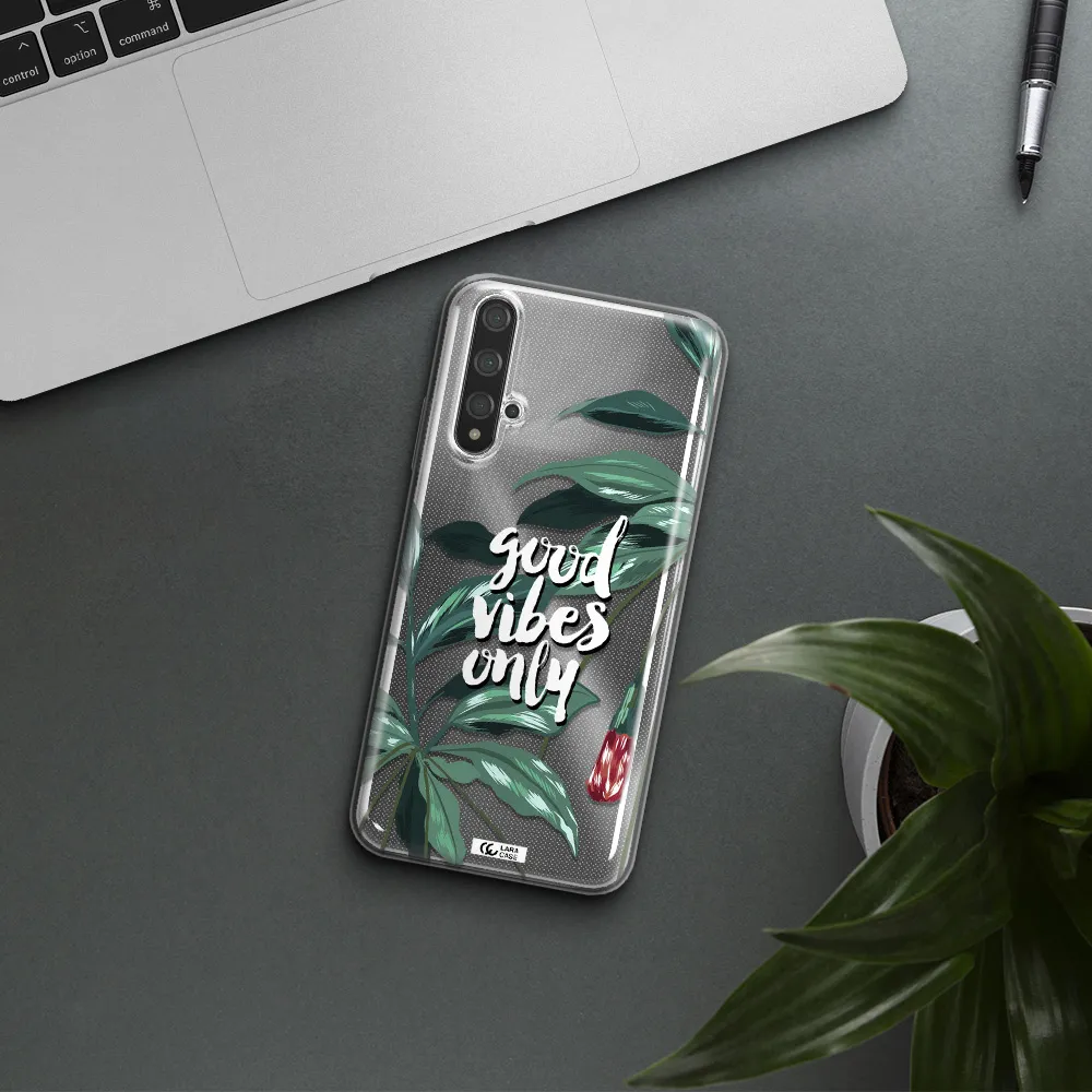 Tropical Vibes Green Huawei Nova 5t Clear TPU Case