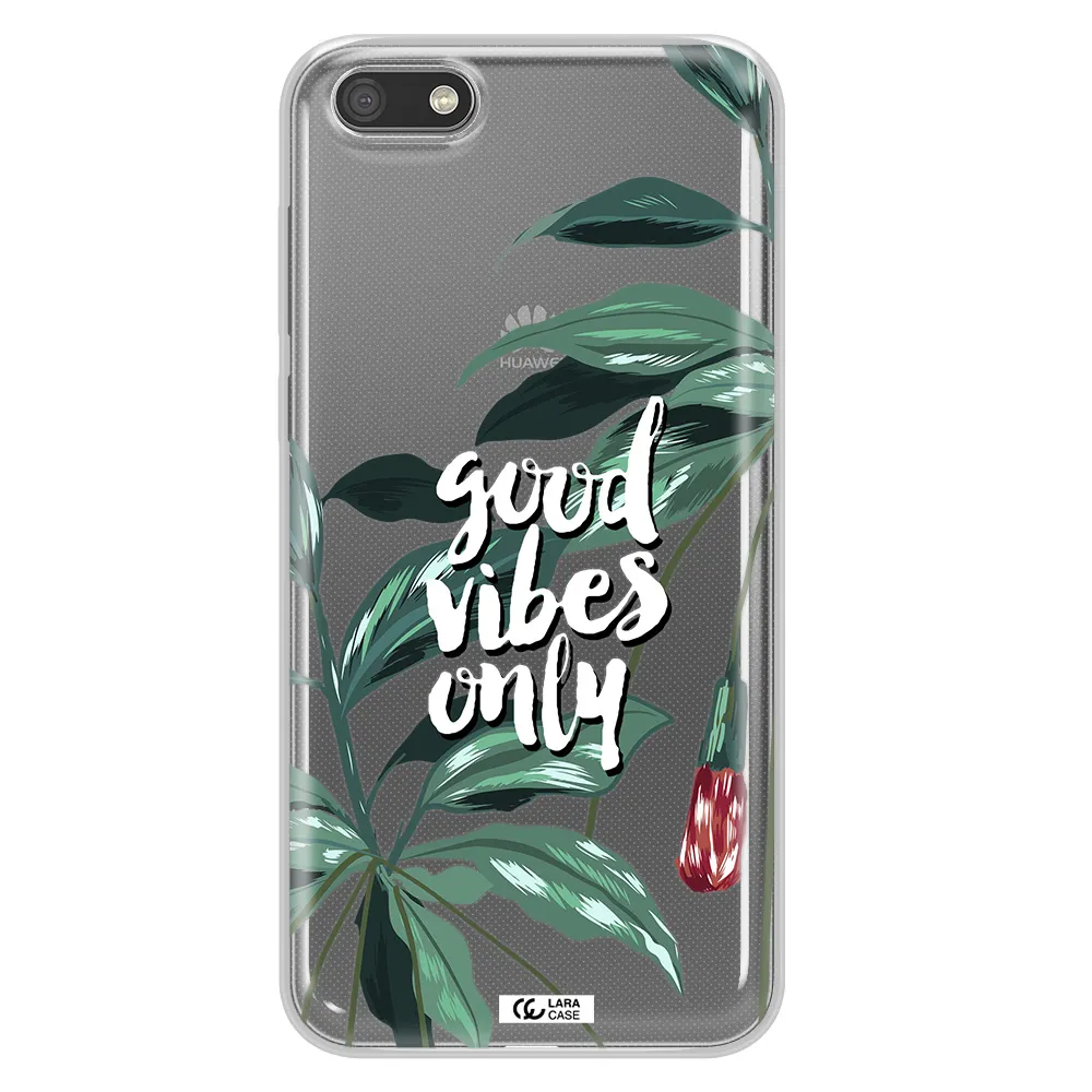 Tropical Vibes Green Huawei Y5 2018 Clear TPU Case