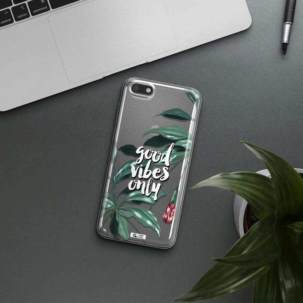 Tropical Vibes Green Huawei Y5 2018 Clear TPU Case