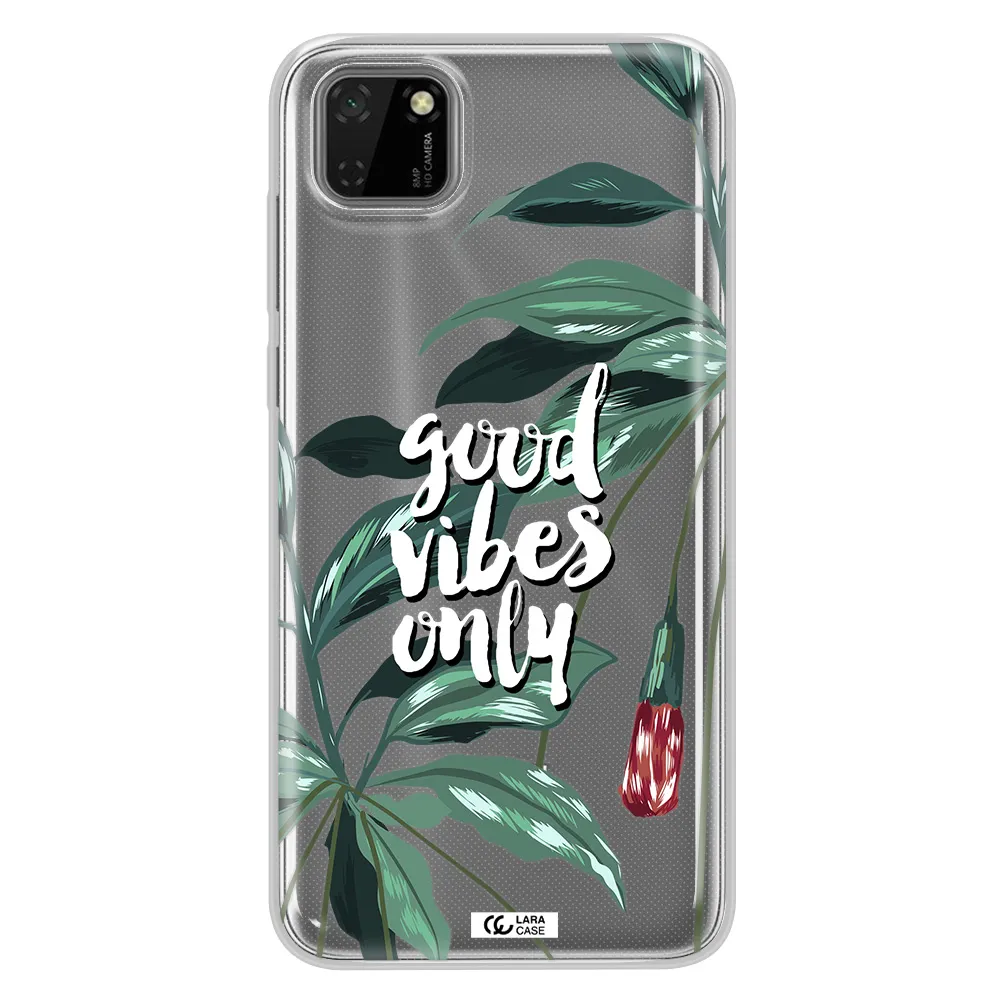 Tropical Vibes Green Huawei Y5P Clear TPU Case