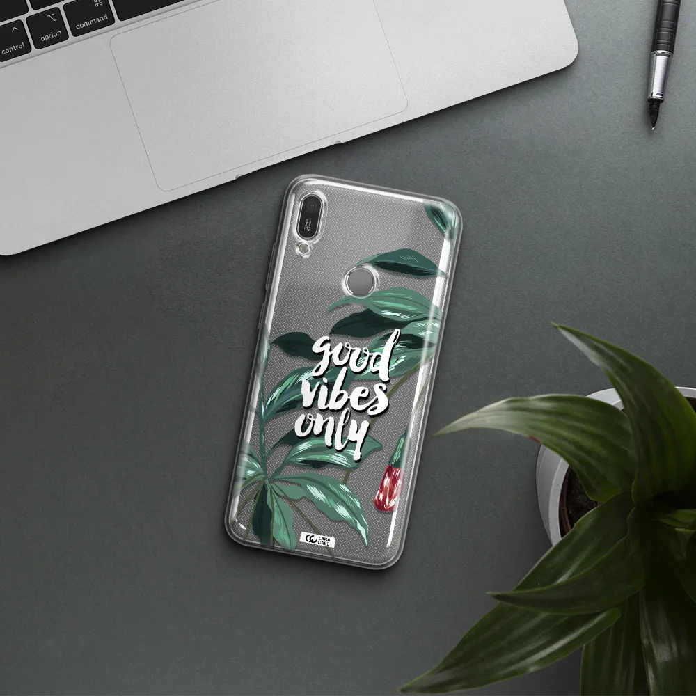 Tropical Vibes Green Huawei Y6 2019 Clear TPU Case