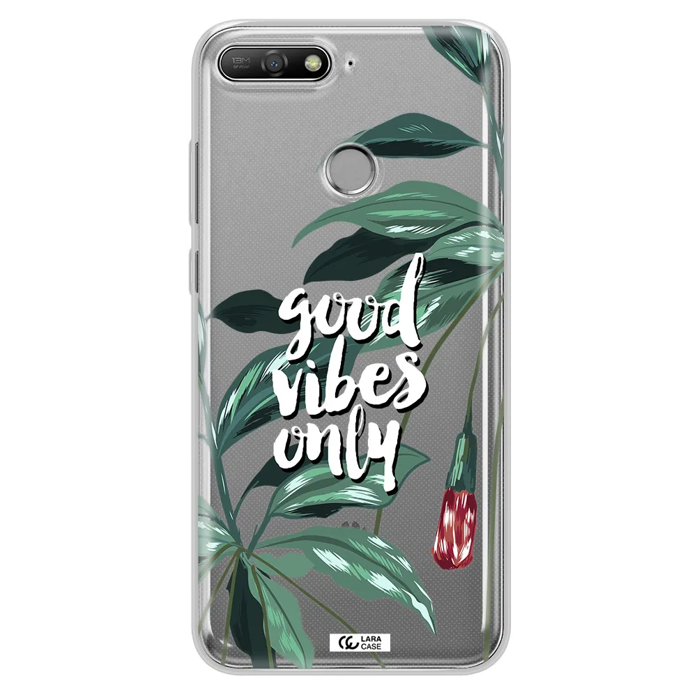 Tropical Vibes Green Huawei Y6 Prime 2018 Clear TPU Case