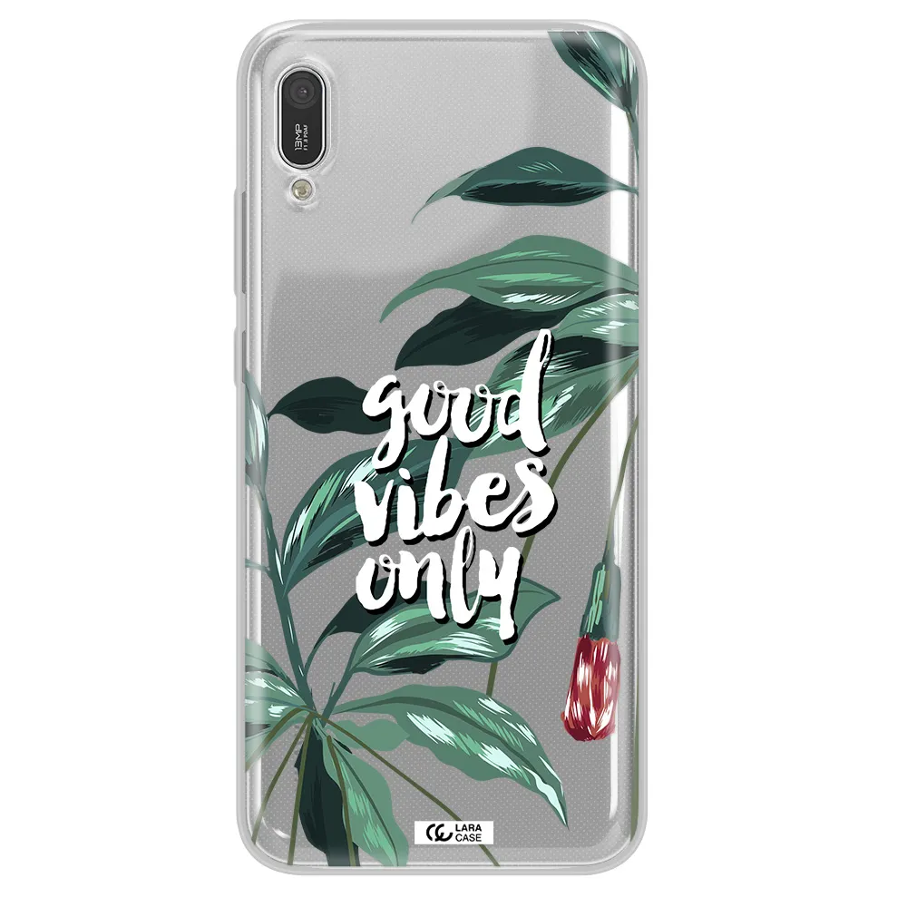Tropical Vibes Green Huawei Y6 Pro 2019 Clear TPU Case