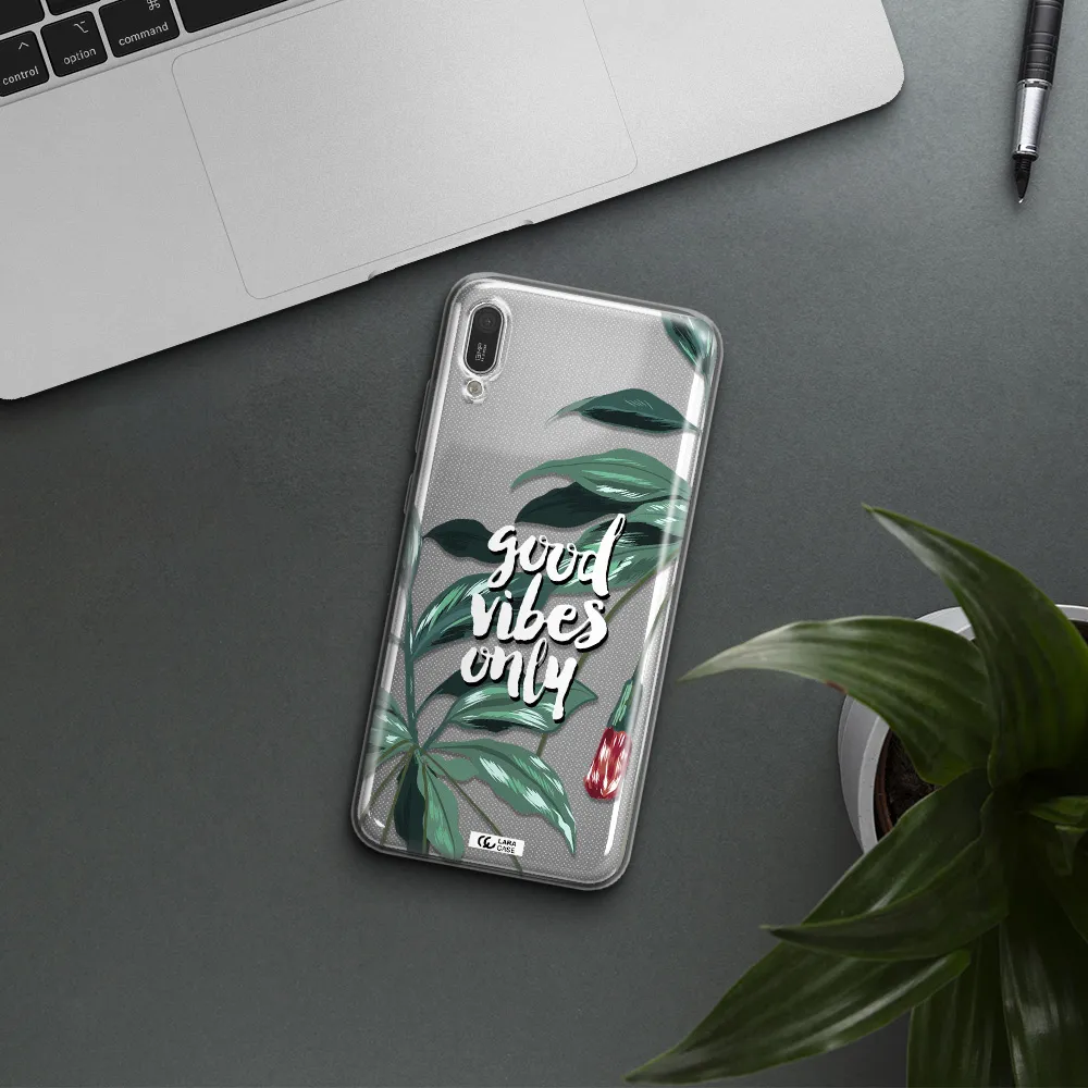 Tropical Vibes Green Huawei Y6 Pro 2019 Clear TPU Case