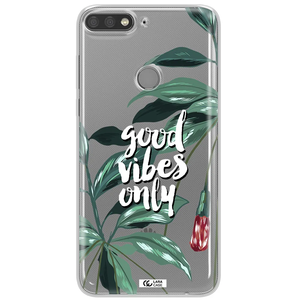 Tropical Vibes Green Huawei Y7 Prime 2018 Clear TPU Case