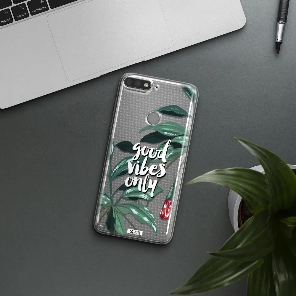 Tropical Vibes Green Huawei Y7 Prime 2018 Clear TPU Case