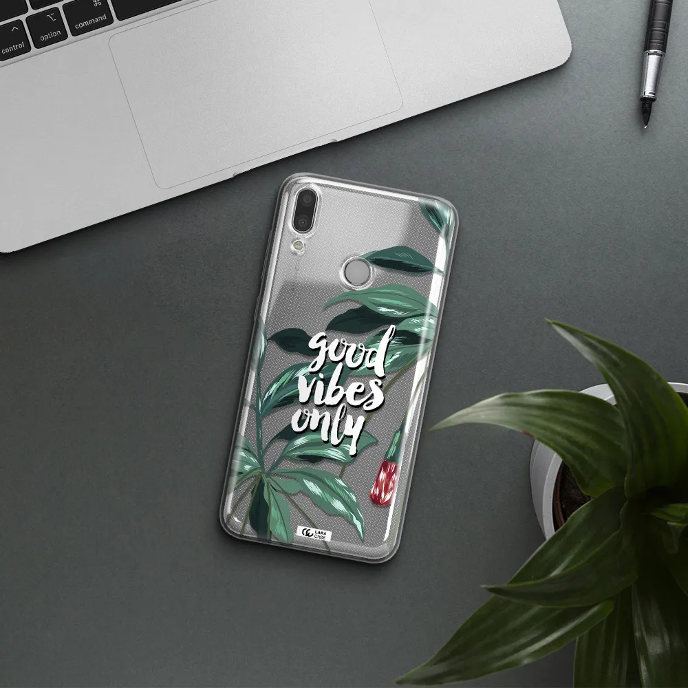 Tropical Vibes Green Huawei Y9 2019 Clear TPU Case