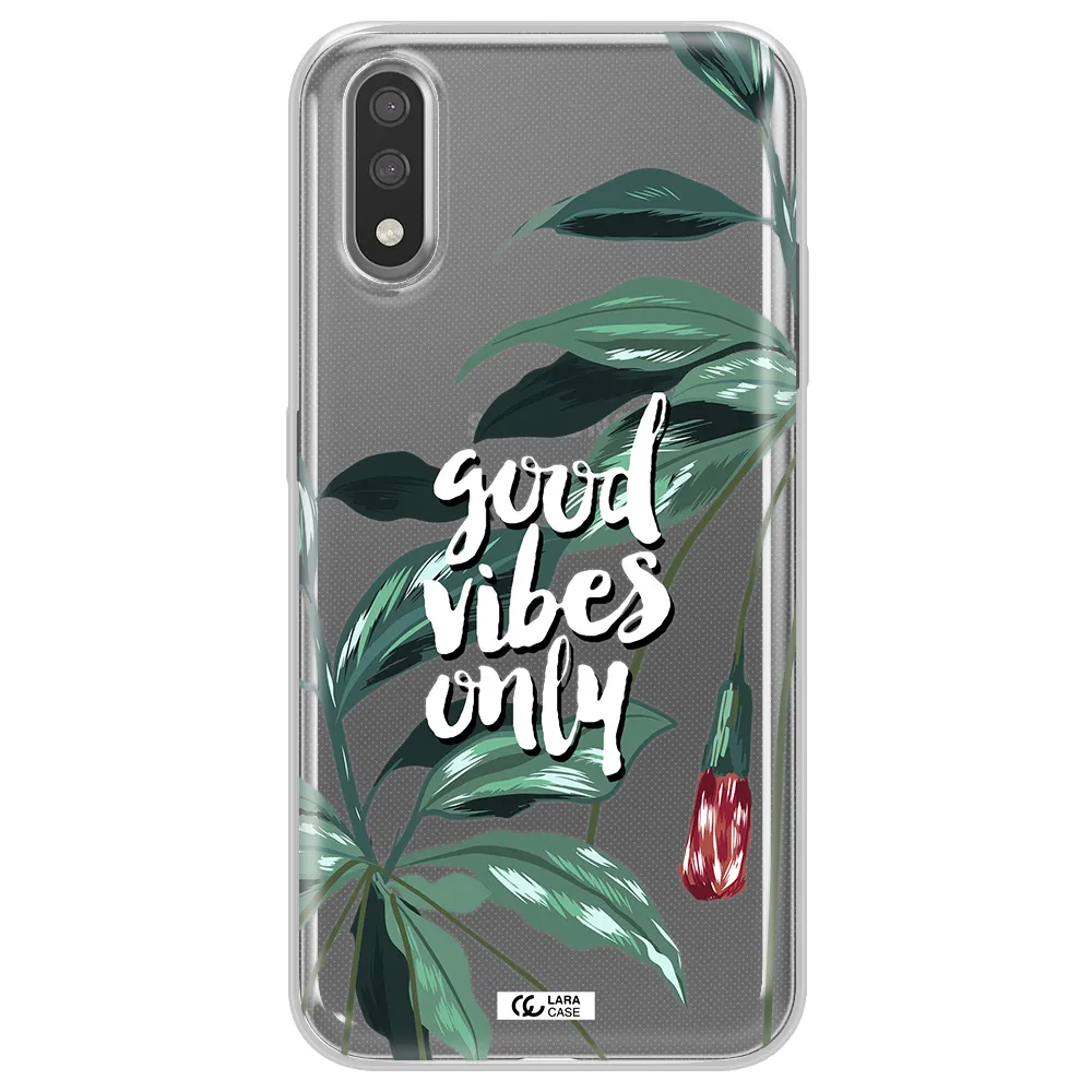 Tropical Vibes Green Samsung A01 Clear TPU Case